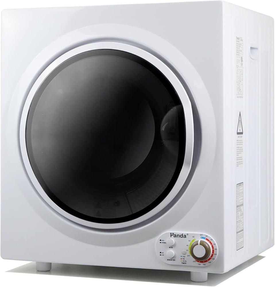 Panda Compact Dryer 13.2 lbs Load Volume 110V 1500W Portable Clothes Dryer 3.5 cu.ft. Stainless Steel Tub, 4 Drying Modes