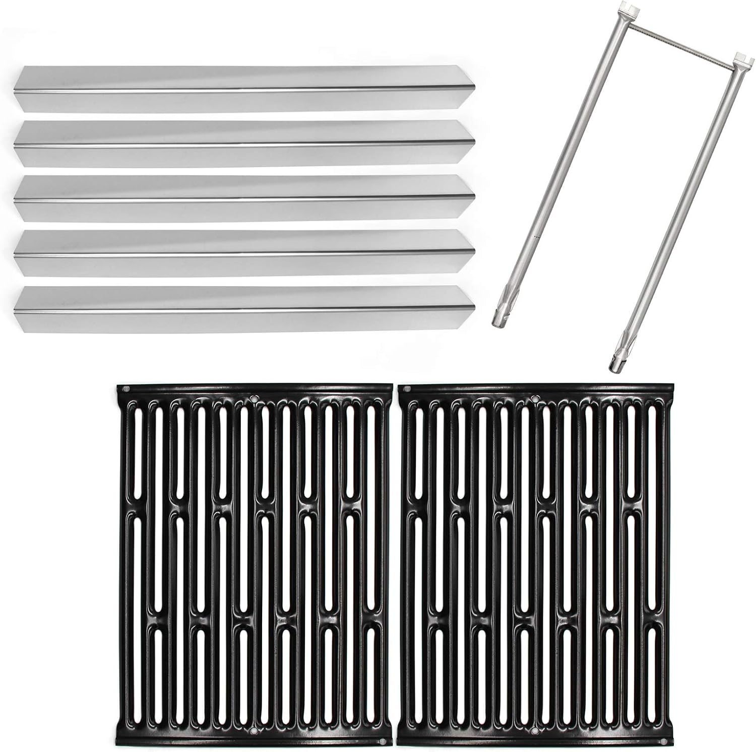 7535 7507 7523 Grill Parts for Weber Spirit 200 & 210,Spirit 500, Genesis Silver A,Cooking Grate, Burners and Flavor Bars Replacement Kits