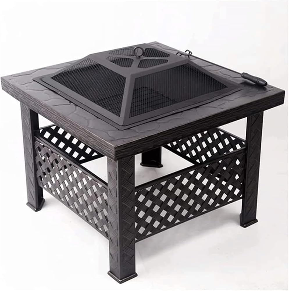 Party Barbecue Table Villa Courtyard Barbecue Table Multi-Function Outdoor Charcoal Barbecue Grill with Protective Screen Ideal for Camping Beach Hotel