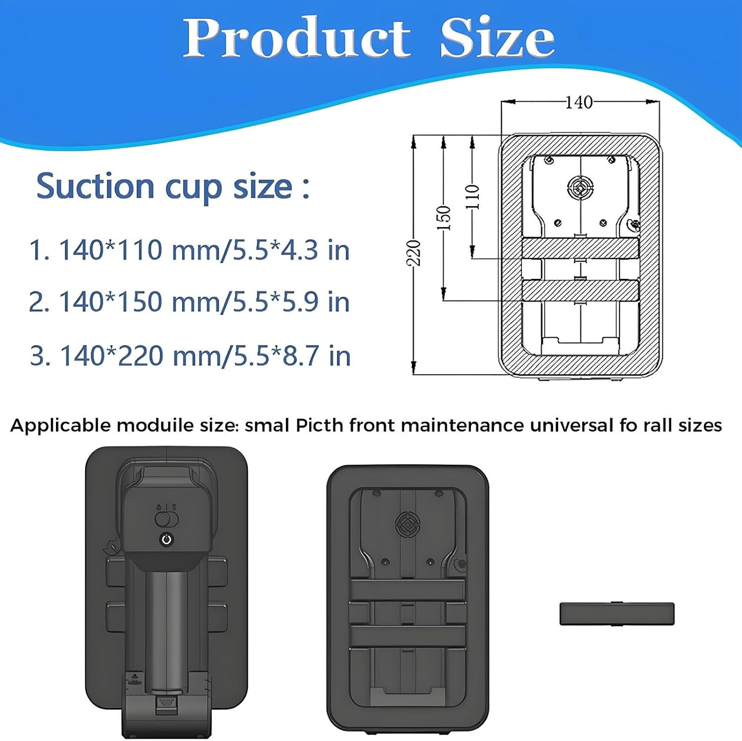 Upgraded Led Display Moving Tools, 66 Lbs Load Capacity Vacuum Grip Sucker for Front Panel Maintenance of LED Displays, Led Screen Suction Cup with Aviation Box