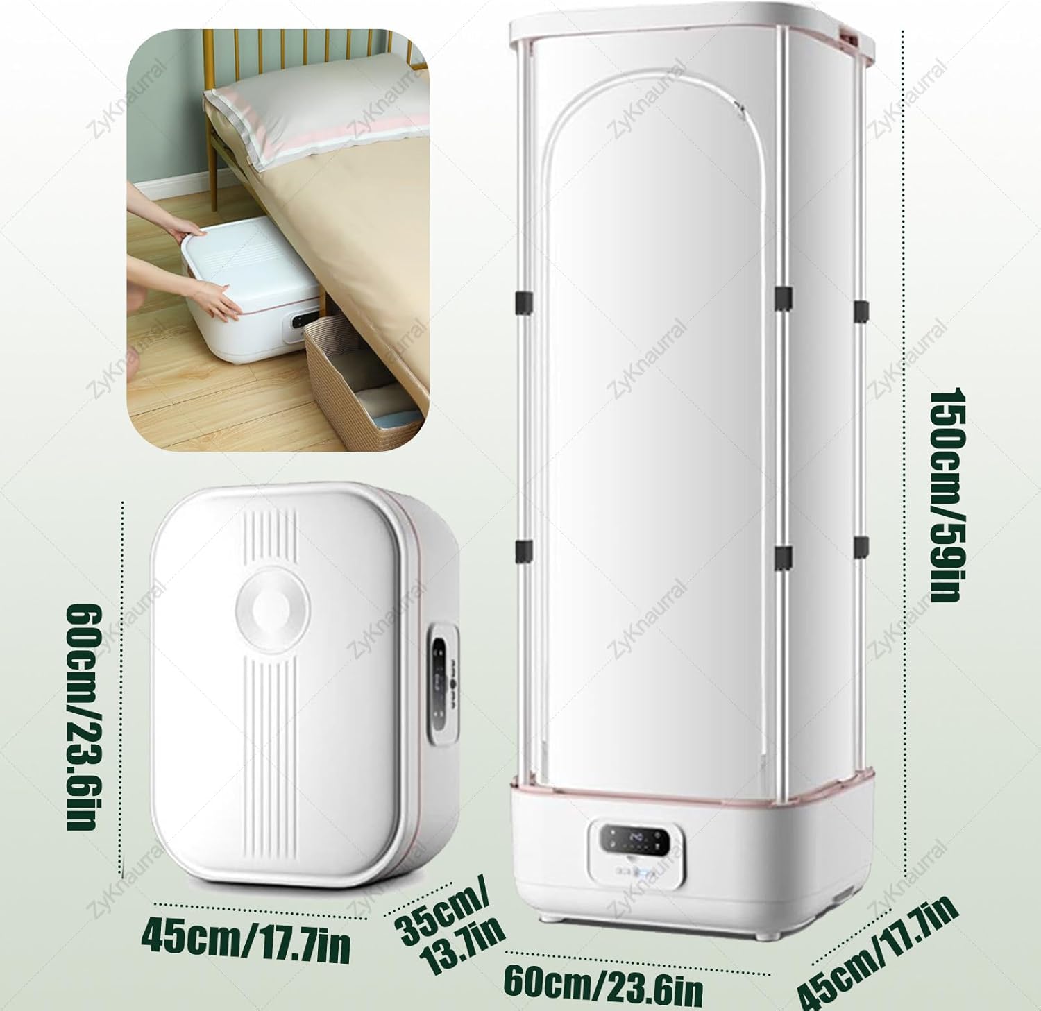 Household Folding Dryer, Iron and Dryer, 900W Portable Automatic Steam Ironing Machine with Remote Control, Folding & Quick-Drying for Home Apartment & Travel Use