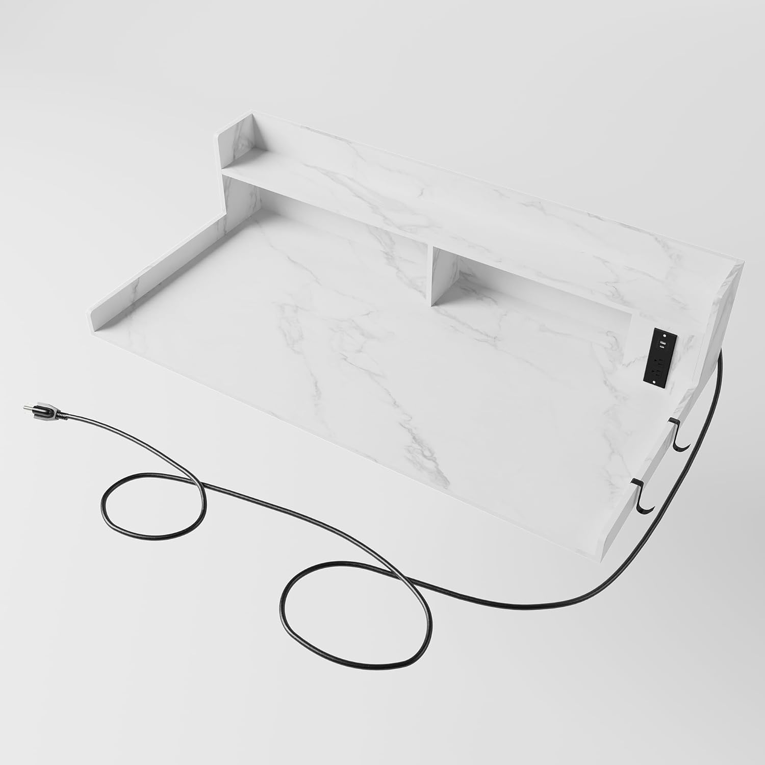 Upgraded 2-Tier Washer and Dryer Countertop with Power Outlet,54