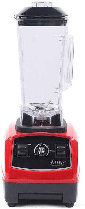Smoothie Blender, Heavy Duty Household Grade Blender Variable Speed Control Large Countertop Blender, 6 Blades Ice Crusher for Milk-shakes, Green Smoothies, Dry Grind,Hot Soup, Ice Cream, Juice (Red)