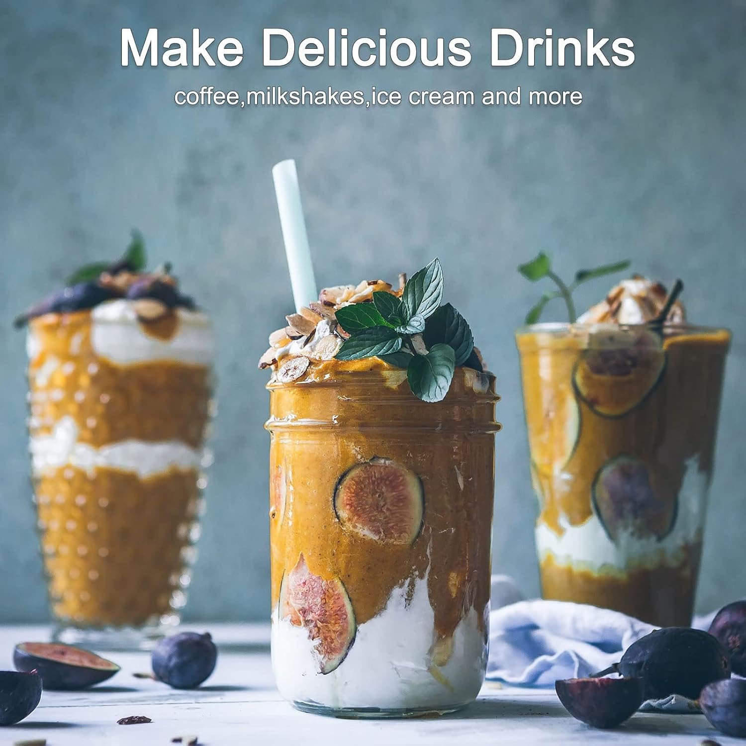 Milkshake Maker, Commercial Double Head Milk Shake Machine, Stainless Steel Milkshake Blender, Two-Speed 110V 180W