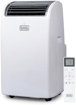 BLACK+DECKER Smart Portable Air Conditioner, 14,000 BTU (10,200 BTU SACC) for Rooms up to 700 Sq. Ft., Smart Portable AC with Follow Me Remote and Window Kit, BPACT14WT, White