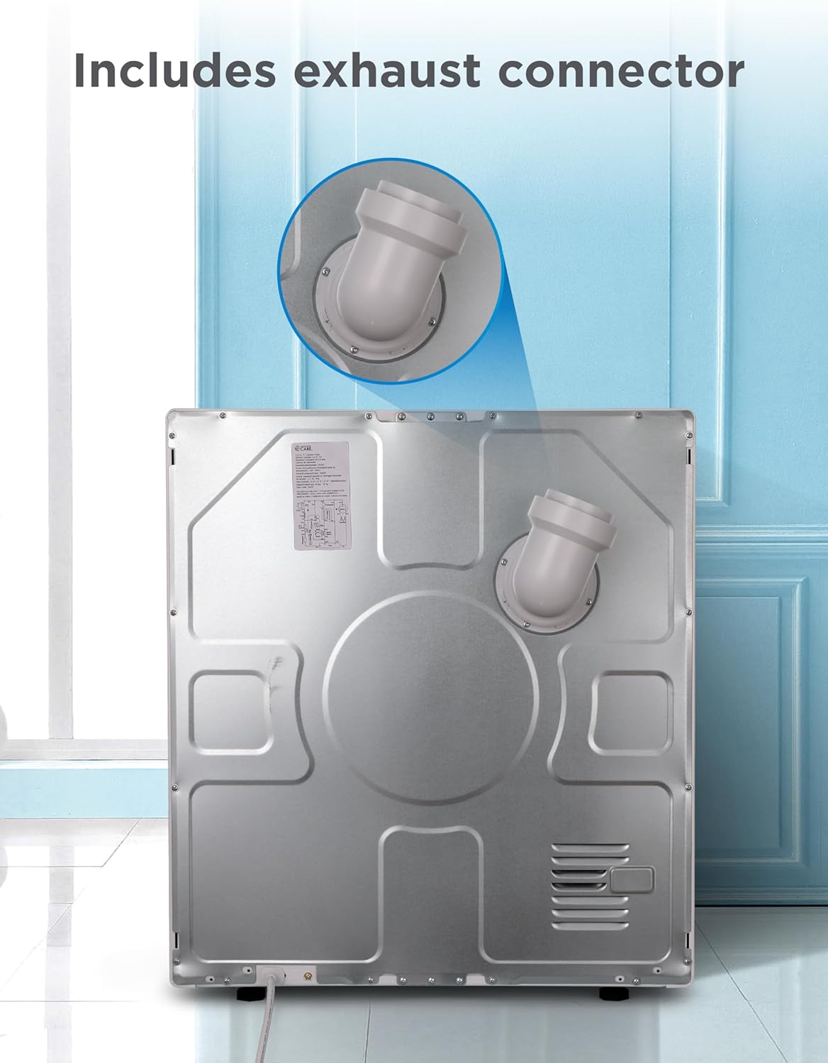 3.5 Cu. Ft. Portable Dryer, 120V Electric Dryer for Clothes, Holds Up To 13.2 lbs. or 6 kg. of Laundry, Stainless Steel Drum, 1500 Watts, White