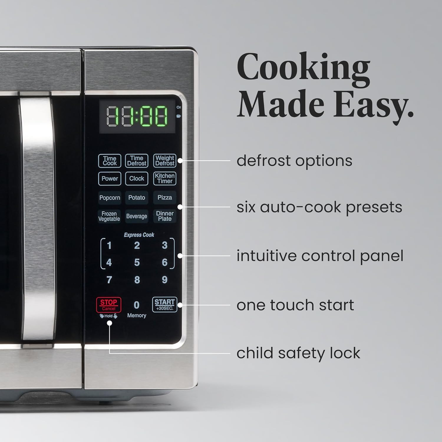 Farberware Countertop Microwave 700 Watts & Countertop Microwave 700 Watts, 0.7 cu ft - Microwave Oven With LED Lighting and Child Lock - Perfect for Apartments and Dorms - Easy Clean Stainless Steel