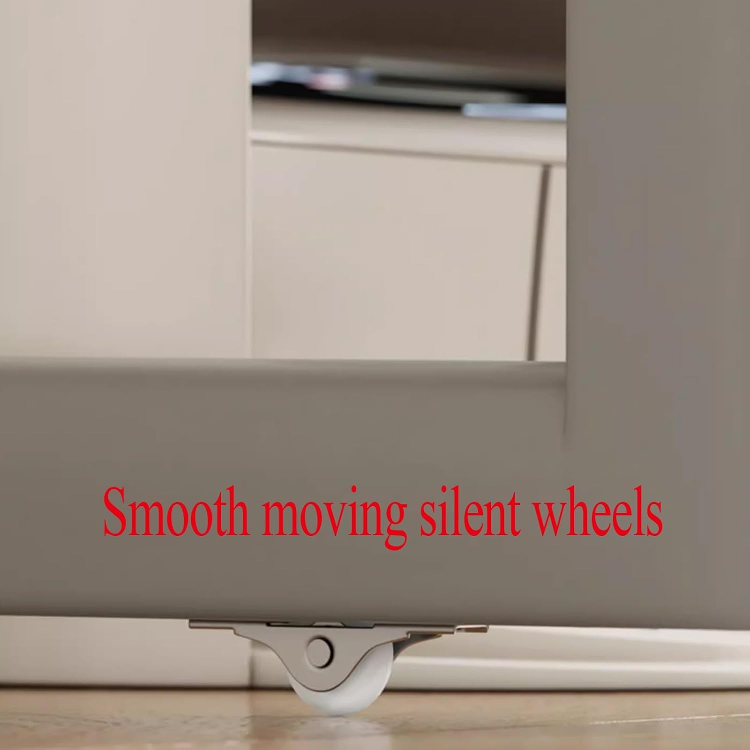 Small Side Tables Living Room Small Space, Small Storage Cabinet with Wheels Robot Vacuum Storage Side Table Multi-Functional Fish Tank Stand for Living Room(Natural)