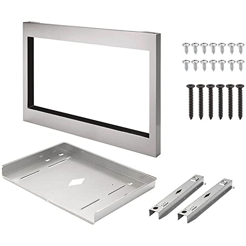 Gallery 27 in. Trim Kit for Built-in Microwave Oven in Stainless Steel