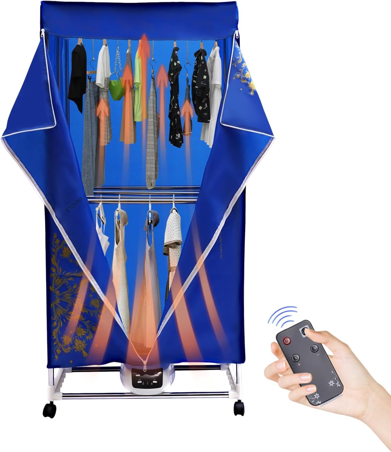 Portable Clothes Dryer 1500W Drying Machine Travel Electric Clothes Drying Compact Dryer Machine with Timer for Apartments Home Dorms Travel RVs