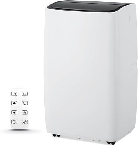 12,000 BTU Portable Air Conditioner, 115V, Cools 700 Sq.Ft., Portable Air Conditioner for Home with Quiet Operation, Remote Control, and Window Installation Kit