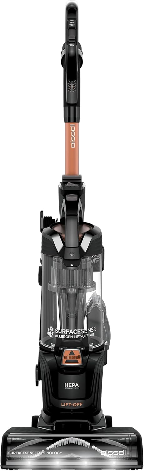 Bissell SurfaceSense Allergen Lift-Off Pet Upright Vacuum, with Tangle-Free Multi-Surface Brush Roll, LED Headlights, & Lift-Off Technology
