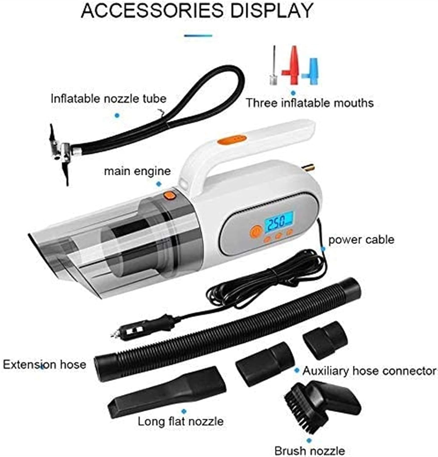 Handheld Vacuum Cordless Rechargeable,Portable Handheld Vacuum Wet Dry Powerful Suction Lightweight Mini Hand Car Vac for Pet Hair Vacuum Cleaner