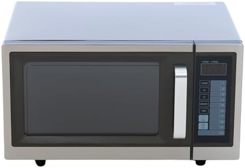 FSE Commercial Microwave with Digital Touch Pad Control, 1 Cubic Feet Interior, Stainless Steel, 1000 Watts, UL and NSF Approved