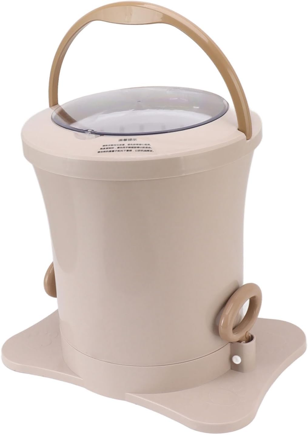 Pilipane Mini Portable Dehydrator High Capacity Electricity Hand Drawstring Clothes Dryer for Dormitory Travel Camping ABS Plastic 4100g (Apricot Color)