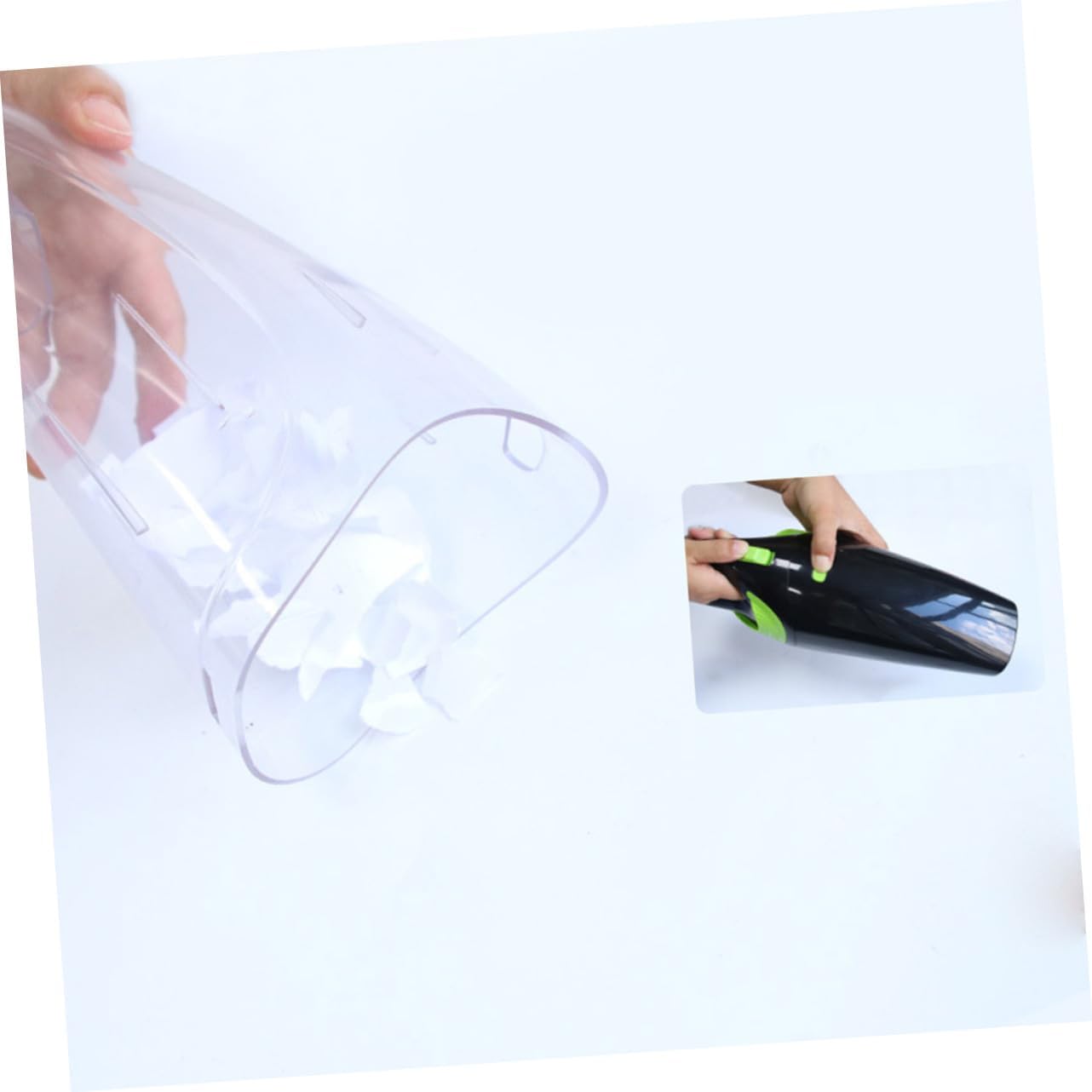 Luxshiny 3pcs Rechargeable Hand Vacuum for Car Wet Dry Portable Vacuum Attachments Low Noise for Home Pet