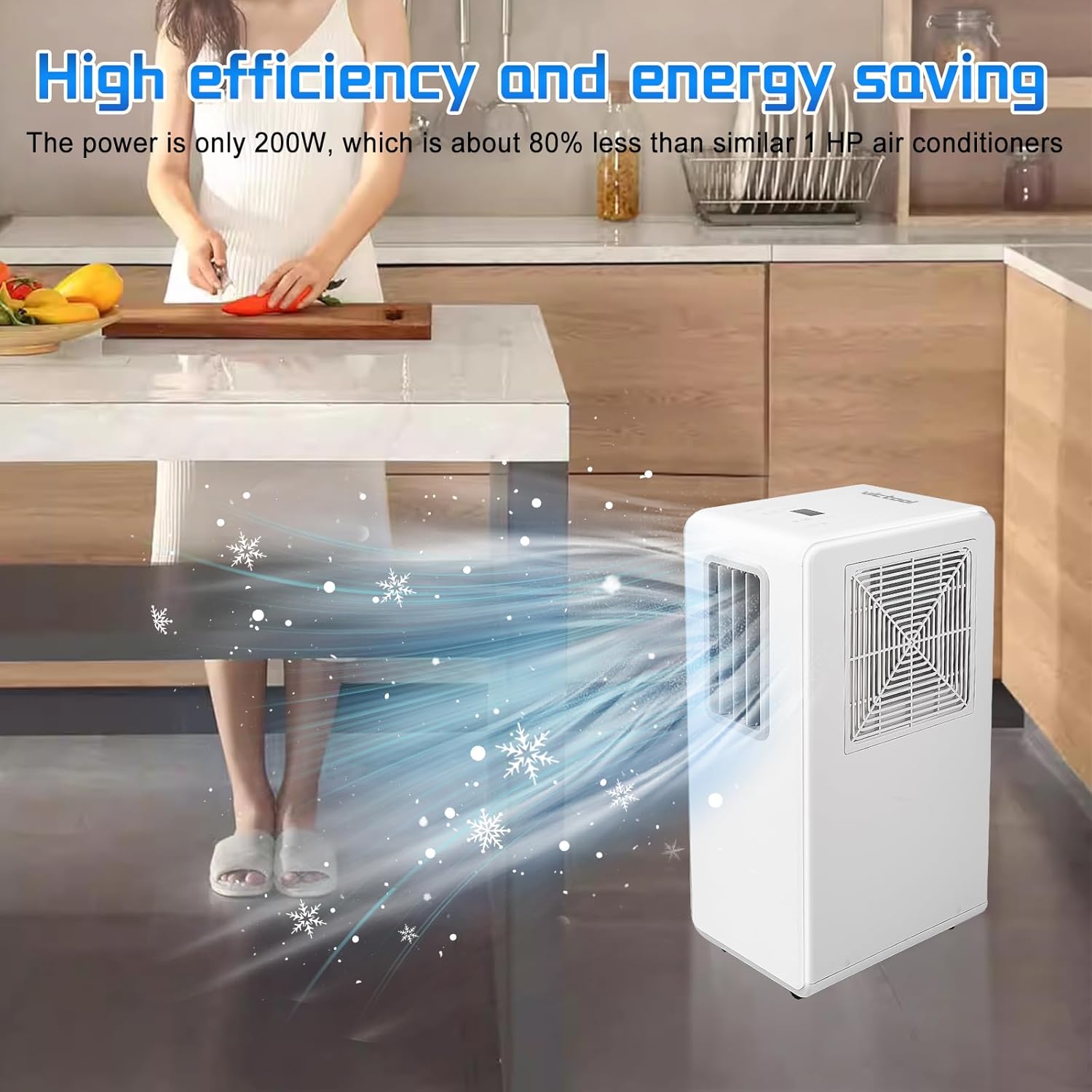 Portable Air Conditioner, 3-in-1 Portable Air Cooler for Personal Space - Fan, Humidifier, and Cooler, with Remote, for Bedroom Home Office Garage