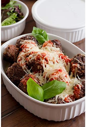 CorningWare French White 20-Pc Ceramic Bakeware Set with Lids Chip and Crack Resistant Stoneware Baking Supplies, Microwave, Dishwasher, Oven, Freezer and Fridge Safe