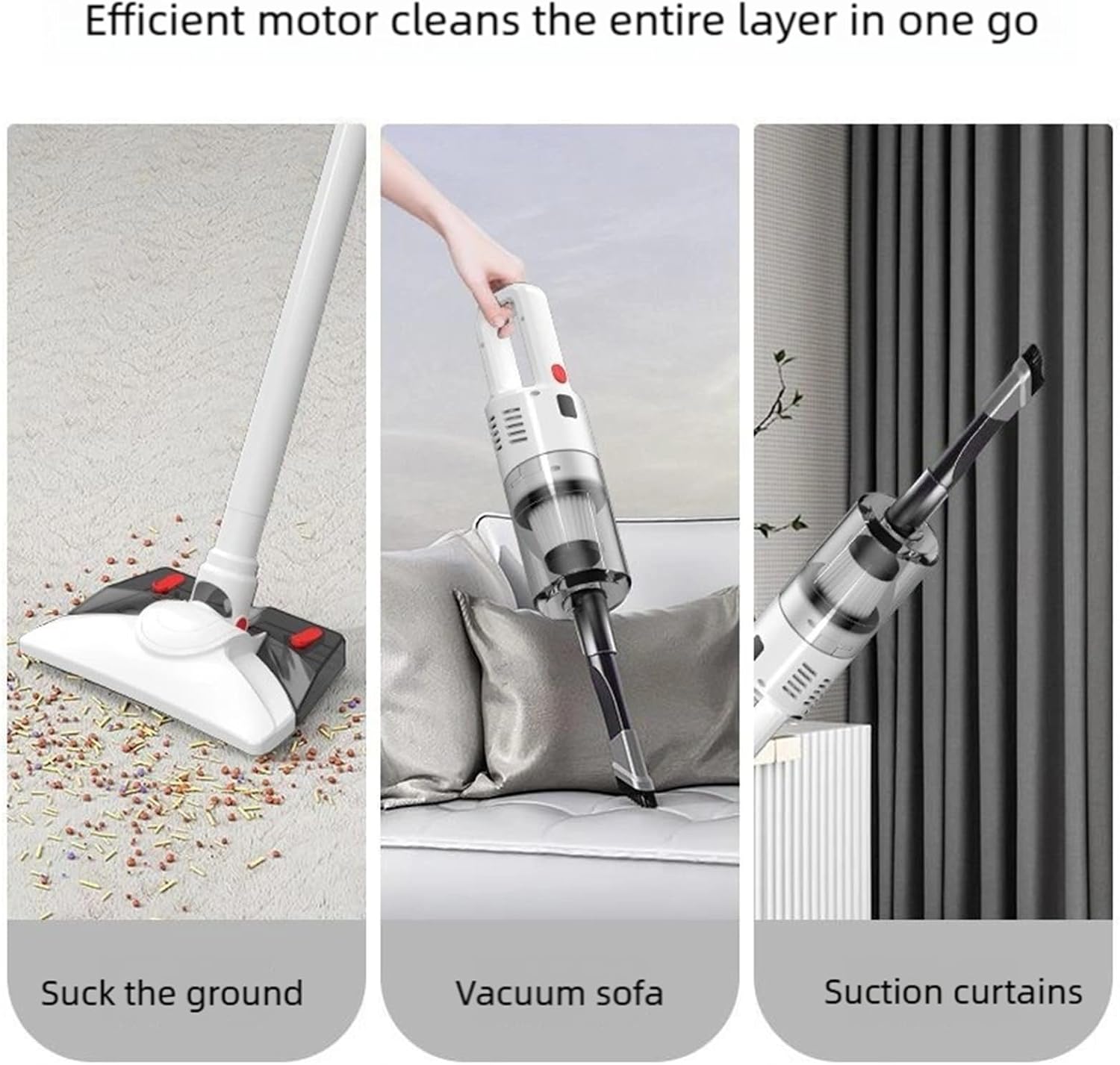 Wireless Handheld Car Vacuum Cleaner, Wet Dry Vacuum Cleaner and Mop for Hard Floors and Area Rugs, Up to 45 Minutes, Rechargeable Stick Vacuum for Hardwood Floor, Carpets(Orange)