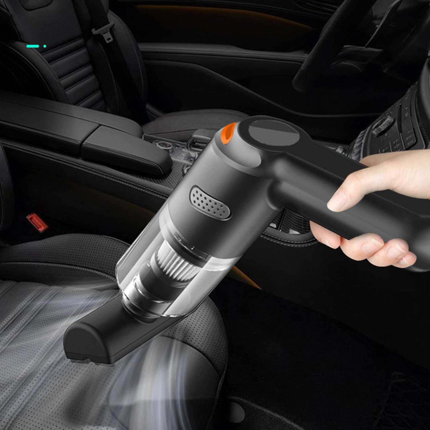 Gerrit Wireless Handheld Car Vacuum Cleaner - Cordless Car Vacuum with Powerful Suction, USB Rechargeable Mini Vacuum for Vehicle, Home and Office Crevices, Keyboard Cleaner (Black)