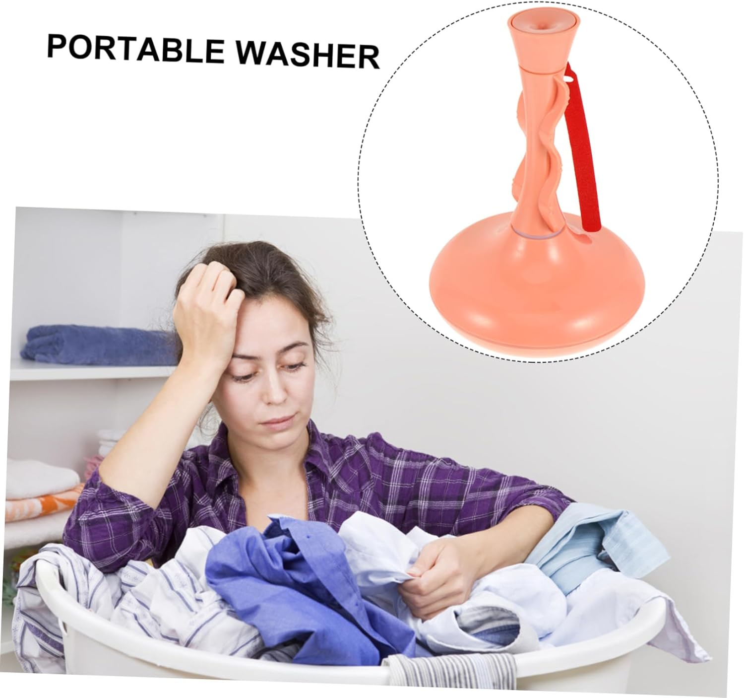Homoyoyo Portable High Turbine Washer Mini Travel Washing Machine for Clothes Compact Laundry Cleaner Tool Spin Cycle and Drain Hose for Camping and RV Use