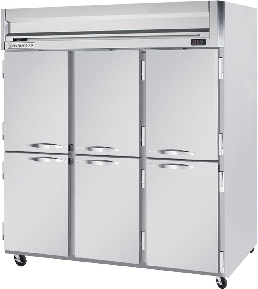 Beverage-Air Commercial Refrigerator Reach-in 3-Section Half Door Top Mount Horizon Series Hr3-1Hs