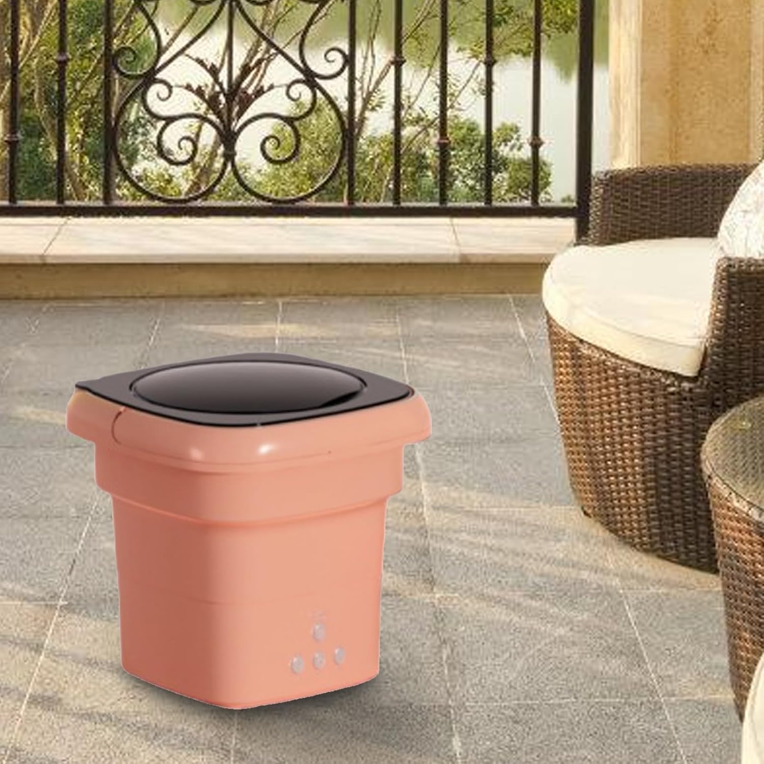 Travel Laundry Washer Foldable Compact 3.2L Capacity Buttons Quick For Underwear Socks Baby Clothes