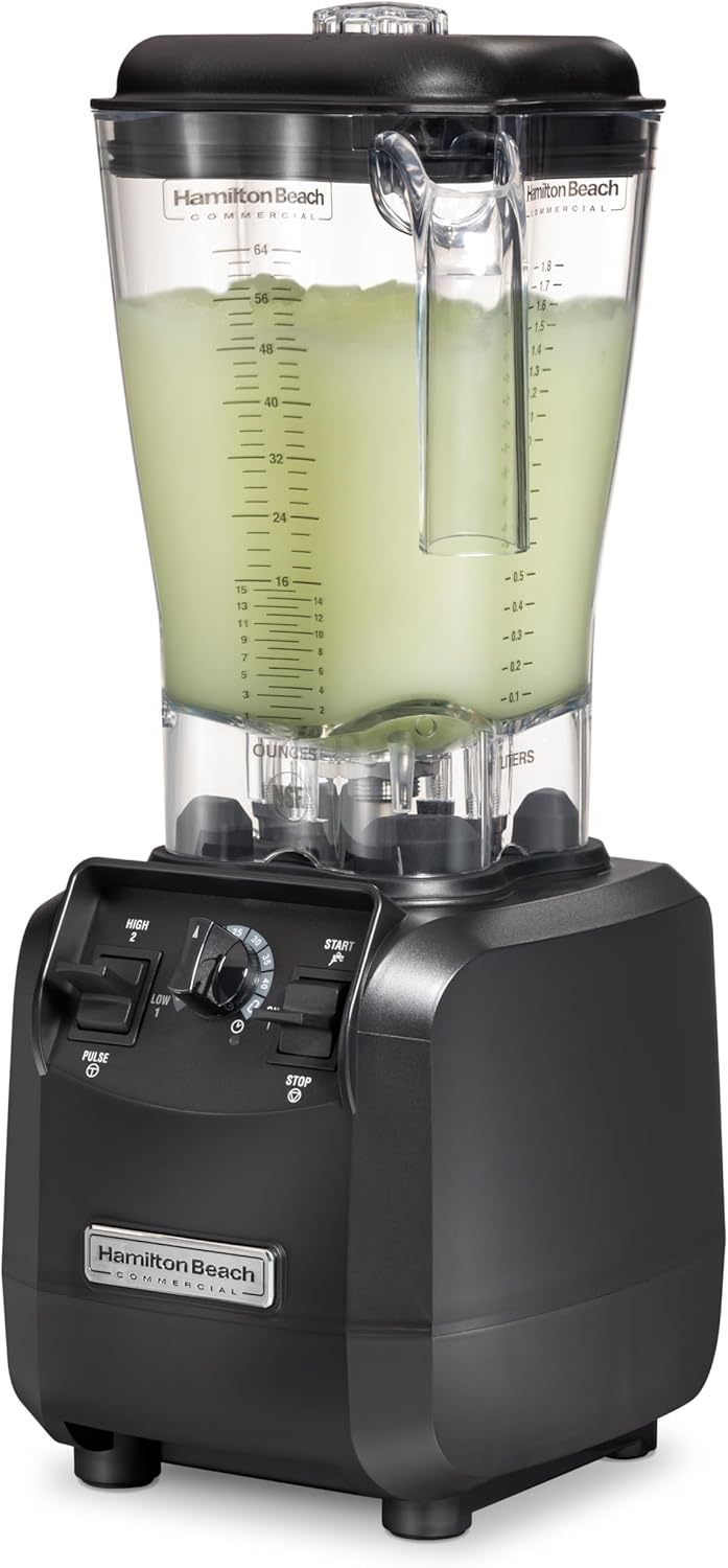 Hamilton Beach Commercial Fury High-Performance Blender, 64 Ounce / 1.8 Liter Capacity, 3 HP Motor, NSF Certified, HBH550R