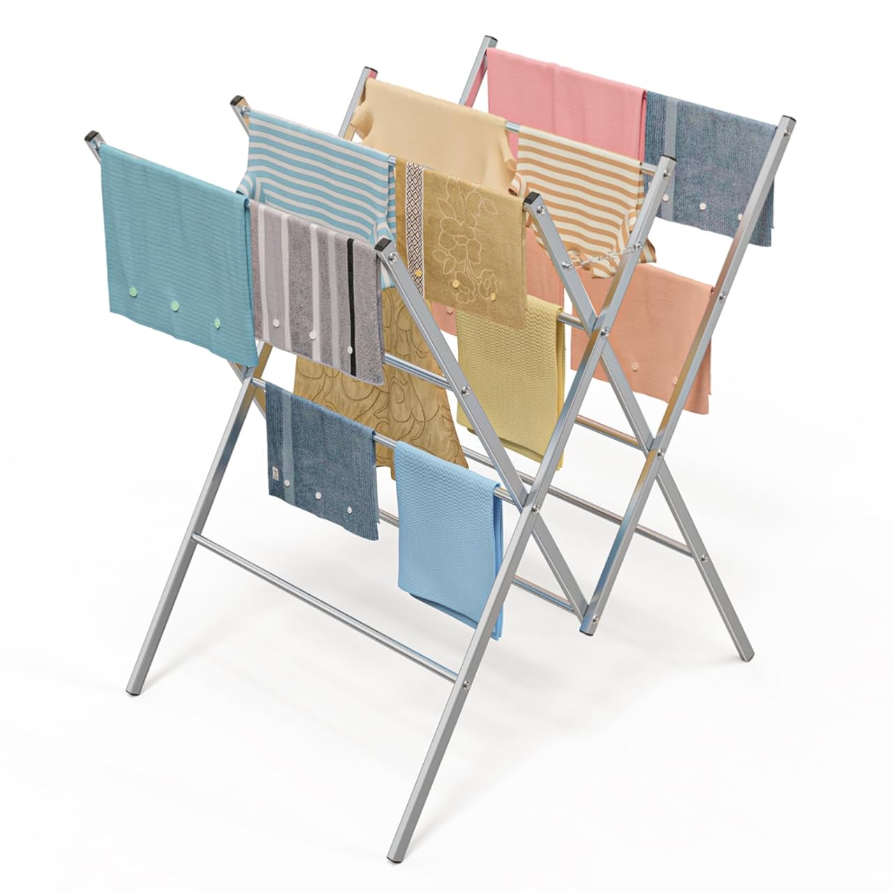 Whitmor Oversized Metal Drying Rack, Silver