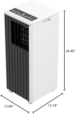 8,000 BTU Portable Air Conditioner, Cools up to 350 Sq. Ft., LED Touch Panel, with Remote Contro, Built-in Dehumidifier, Fan, 3 in 1 Compact Indoor Quite AC Unit for Home Office