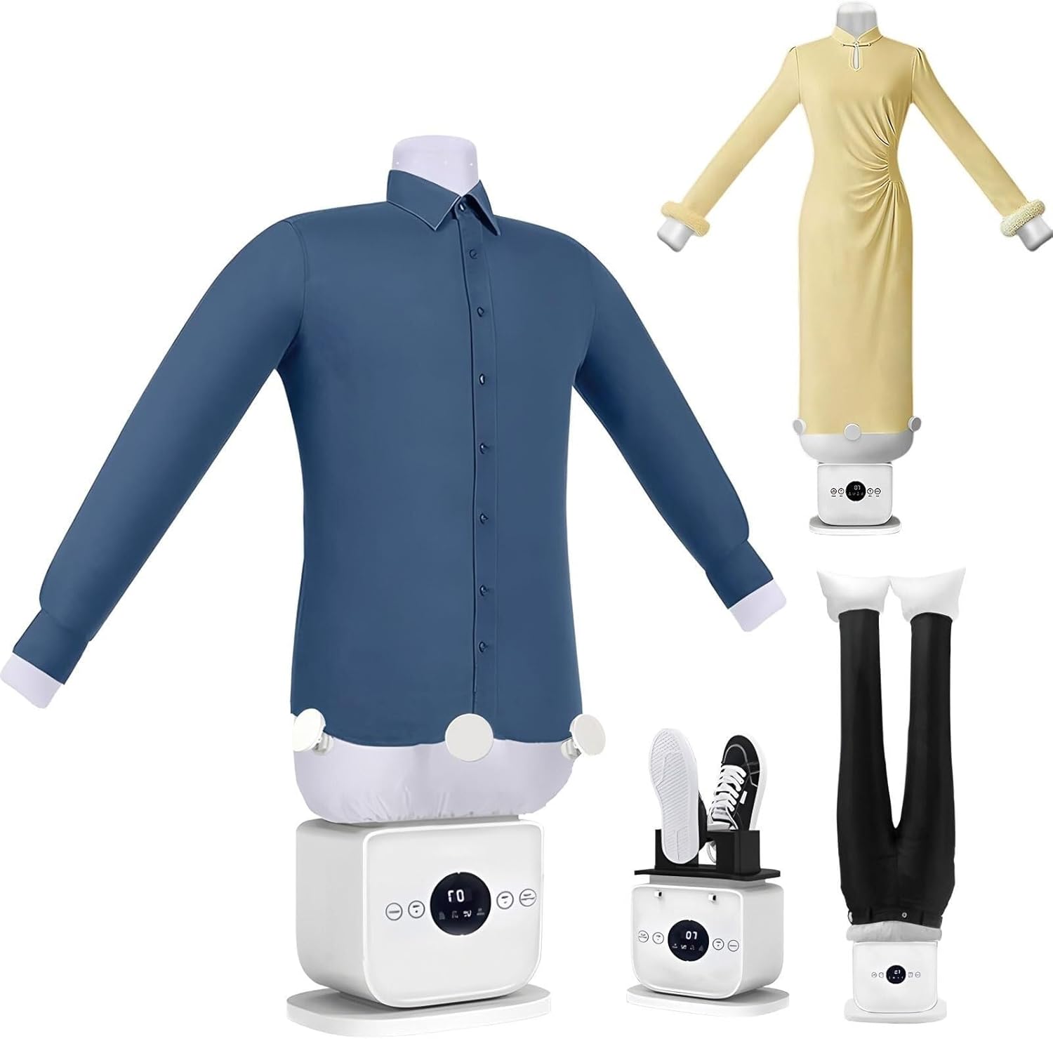 Automatic Ironing Machine 3.0, Scanovuss Portable Steam Iron, 8 Minutes Quick Ironed Dry Steamer, Clothes Dryer and Hands Free Wrinkle Remover