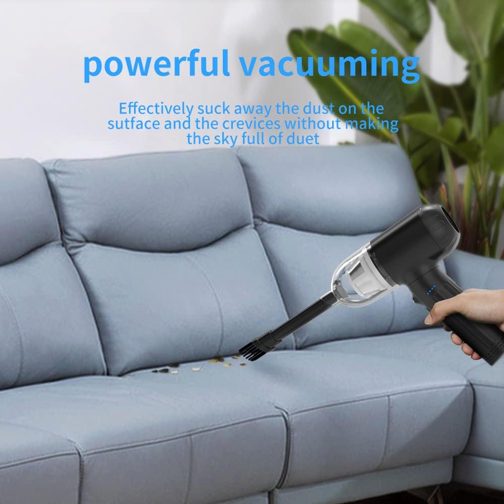 2-in-1 vacuum cleaner with 14KPa suction capacity of 2000mAh, battery capacity for 2.5 hours of charging, 15-30 minutes of use, adjustable in 3 levels, suitable for multi-functional scenarios