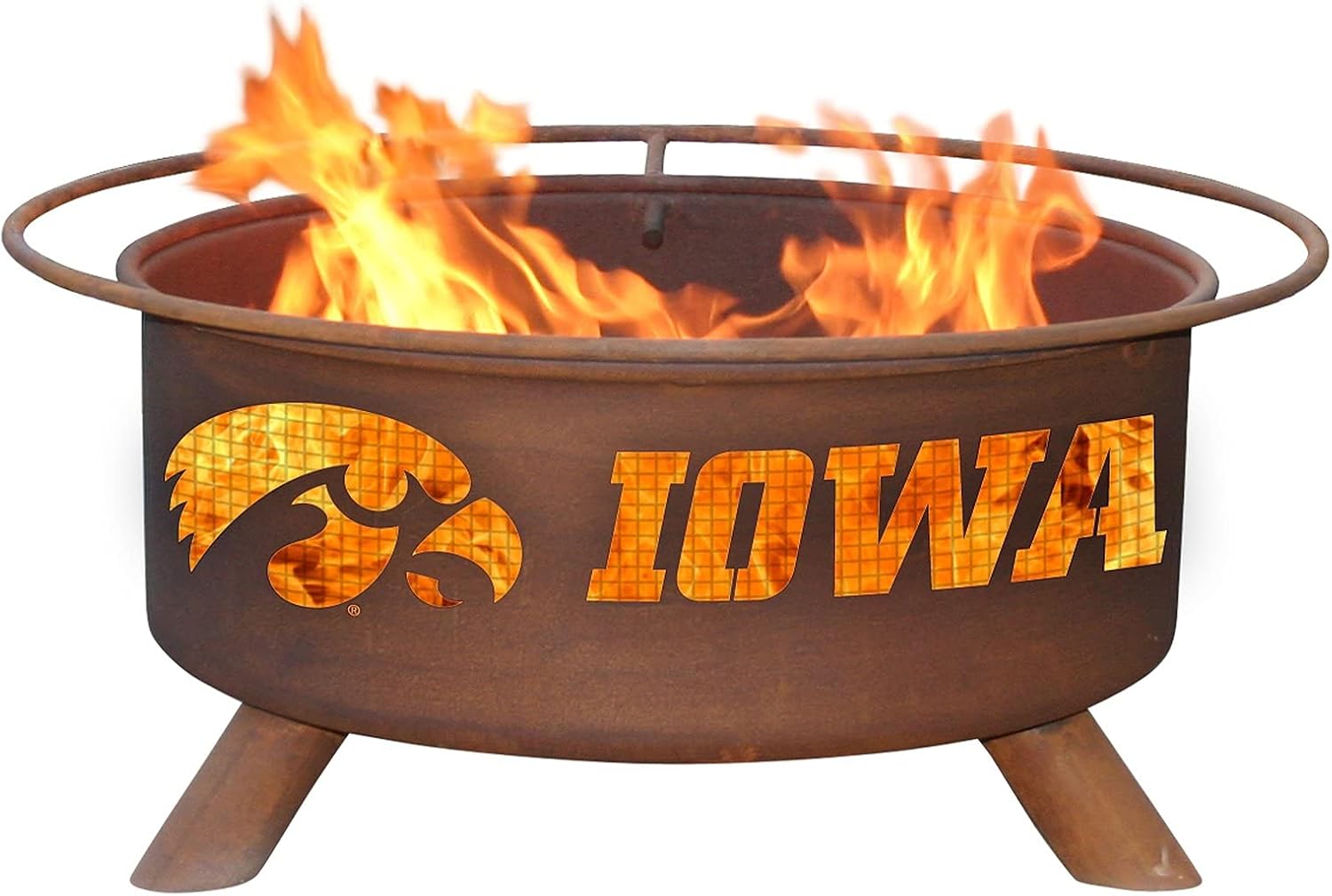 Patina Products F241 Iowa Steel Outdoor Fire Pit - 24 x 24 x 11 inch - Natural Rust Patina Finish