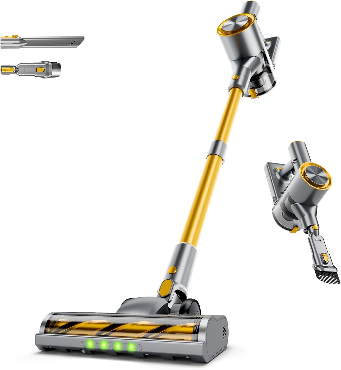 KIKETECH Cordless Vacuum Cleaner with Self-Standing, Lightweight Powerful Suction Vacuum,LED Screen Stick Vacuum Cleaners for Home, for Pet Hair, Carpets, Hardwood Floors H22