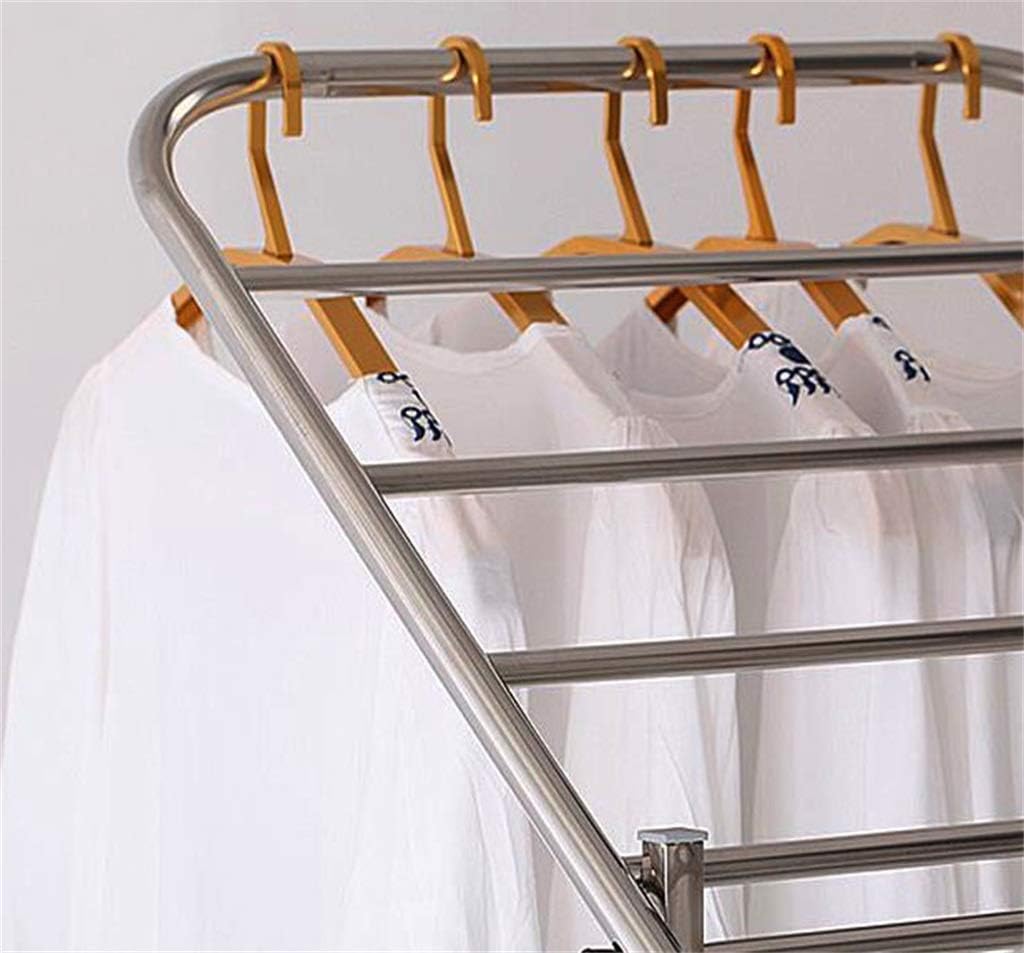 Stainless Steel Clothes Airer Folding Clothes Drying Rack for Indoors and Outdoors Laundry Drying Rack Foldable Dryer(
