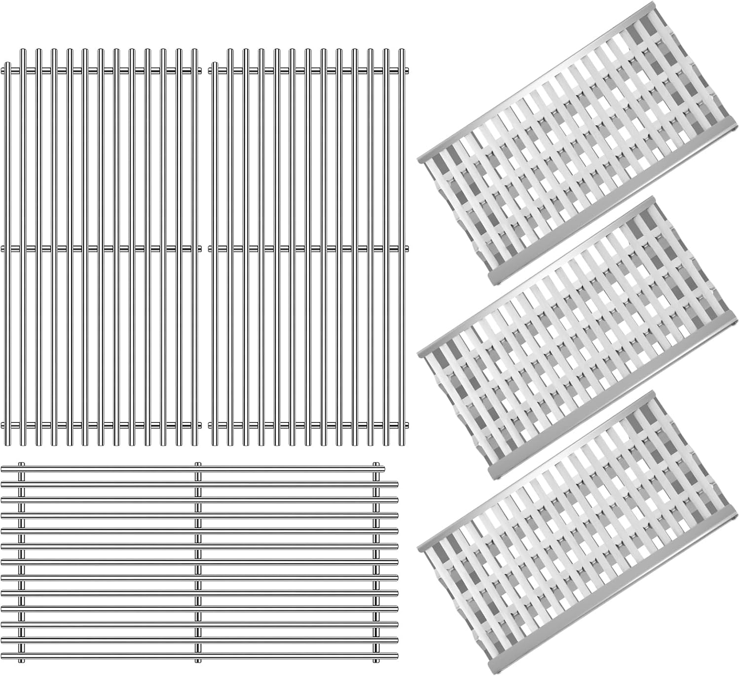 54801 9MM Stainless Steel Grill Grate with 92911 Heat Plate Shield for DCS Grill Parts 27DBQR, BGA36-BQARL/BQARN, BGA48-BQARL/BQARN, 3 Packs Set for DCS Grill Replacement Parts