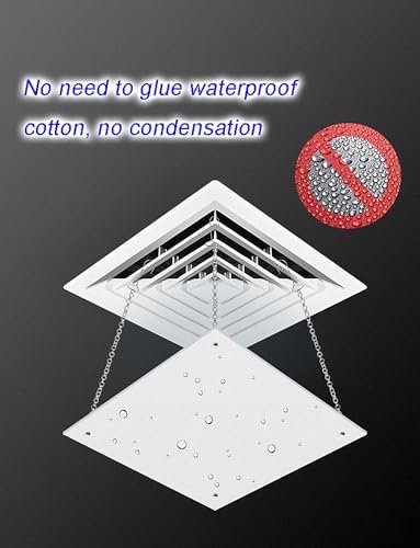 Adjustable Ceiling Air Vent, Washable & Chain-Fixed Design, Prevents Condensation, Optimizes Airflow, Perfect for Home & Office, Height Adjustable Ventilation Solution