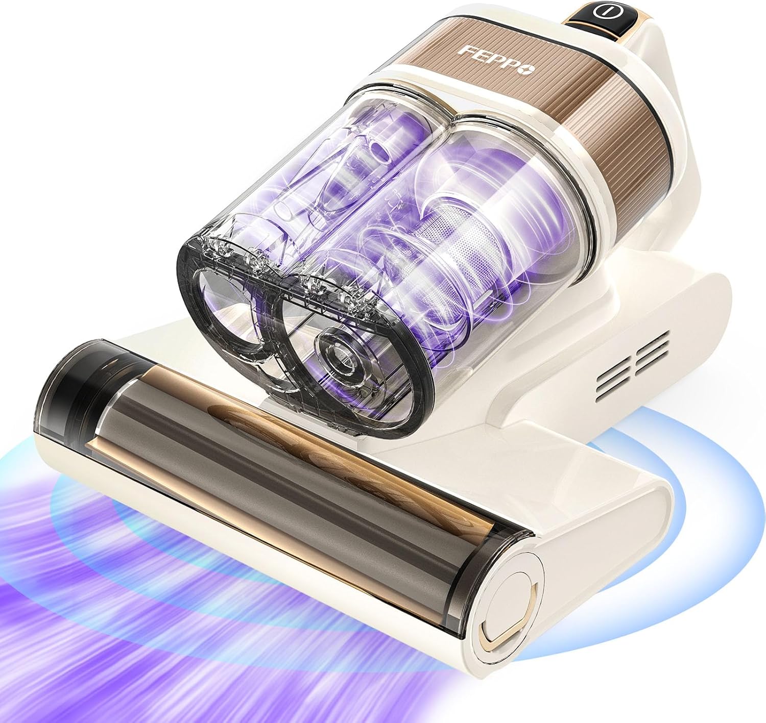 FEPPO 4-in-1 Mattress Vacuum Cleaner PRO, 16KPa Handheld Vacuum with UV-C Light, 40,000 Beats/Min Tapping, 140°F Hot Air, HEPA Filter for Bed, Sofa, Crib (Corded, 550W)