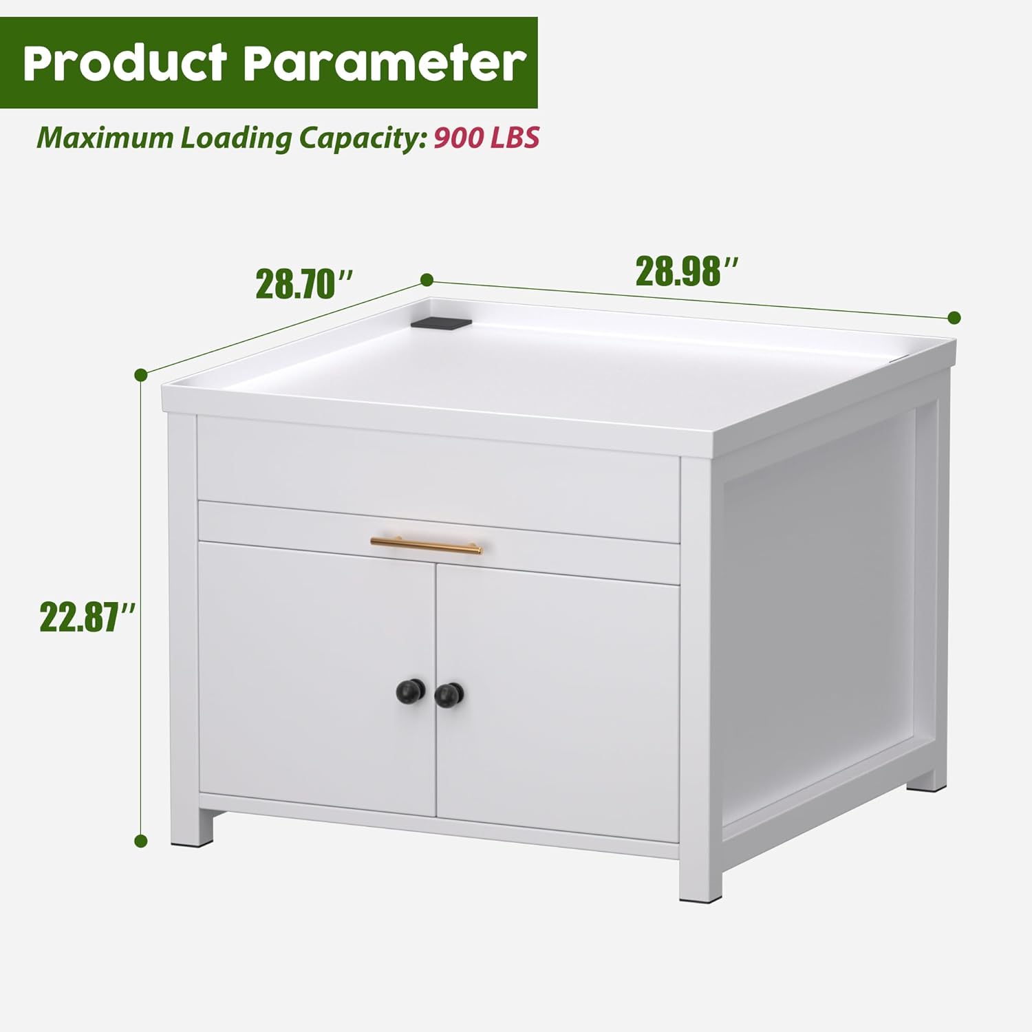 Washer and Dryer Pedestals, Washer and Dryer Stand with Door, Heavy Duty Metal Washing Machine Stand with Laundry Basket Shelf, Universal Fit Anti-Vibration Laundry Pedestal, 810 LBS Capacity