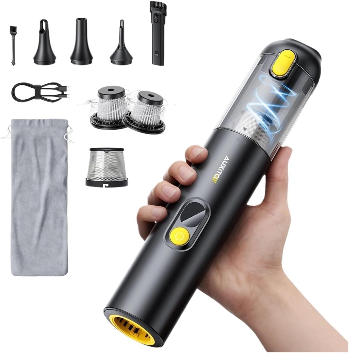 Compatible for AUXITO， Car Vacuum Cleaner Mini Portable Handheld Vacuum Cleaner 14000PA Powerful Suction Blow & Vacuum 4 in 1 for Home & Car