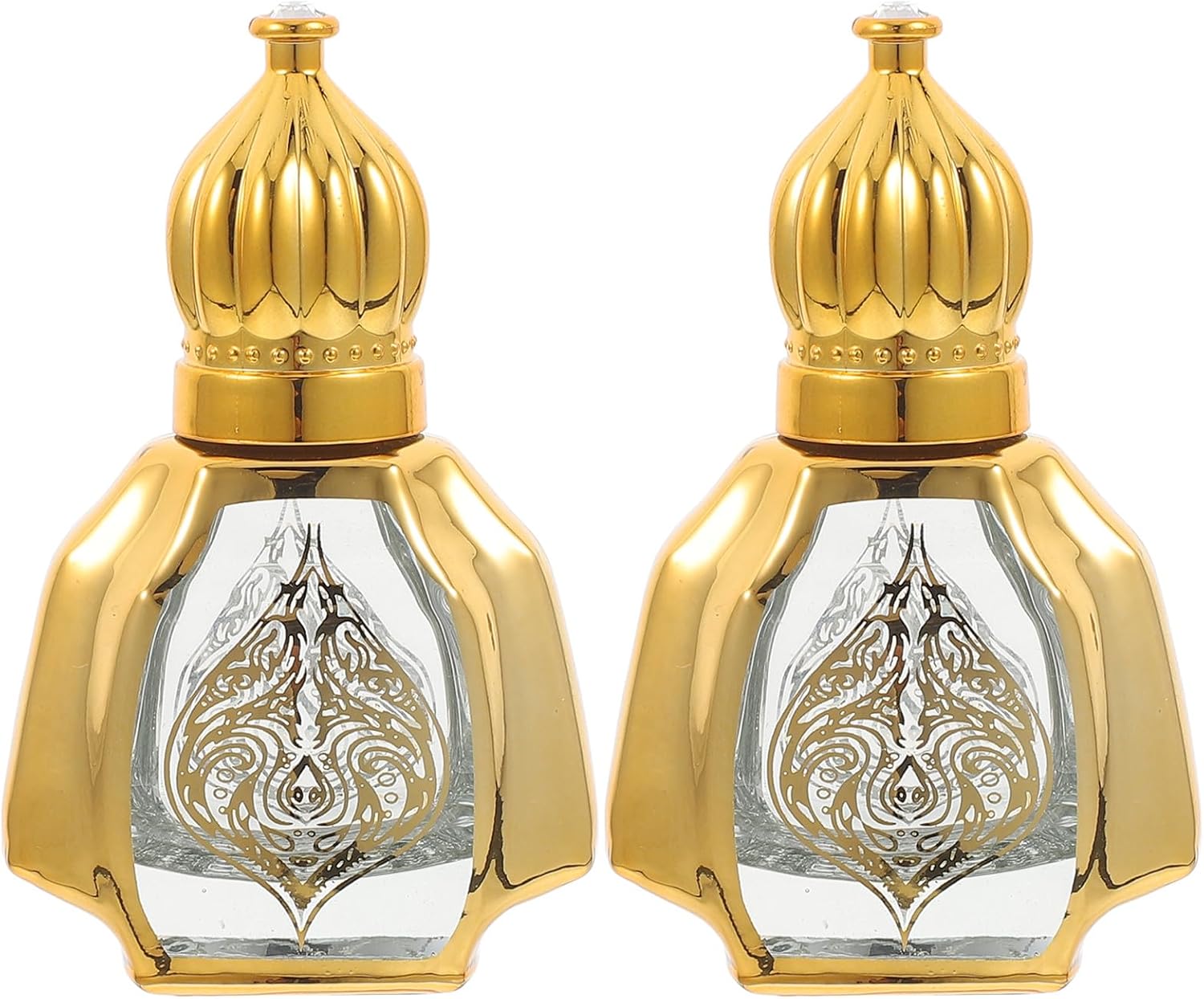 Unomor 10Ml Glass Roller Bottles 2Pcs Set Refillable Household Aroma Bottles Portable Perfume Containers for Essential Oils and Cosmetics