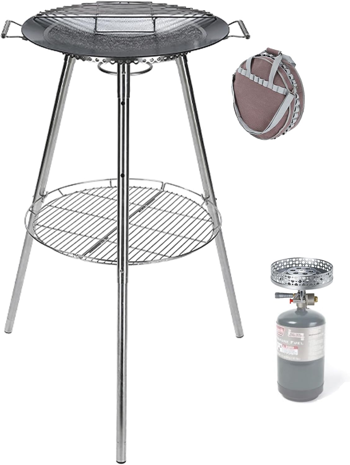 CAMPINGMOON Skottle Grill Cooking System Kit 1lb Propane Stove – 18