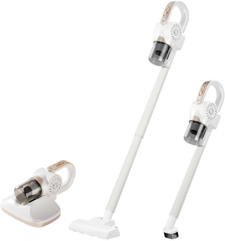 Cordless Vacuum Cleaner, Stick Vacuum with 11Kpa Powerful Suction, 40Mins Runtime, Anti-Tangle & Dust Cup, 3-in-1 Lightweight Vacuum for Curtain/Carpet/Sofa dust Removal (White) (White)