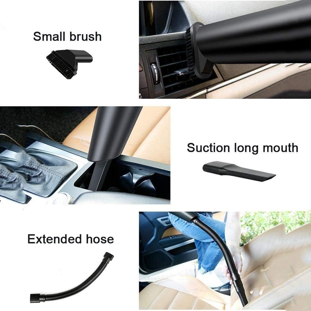 Handheld Vacuum, Hand Vacuum Cordless with High Power, 120W 5000 PA Powerful Suction Handheld Vacuum, Wet Dry Portable Vacuum Cleaner for Car, Home, Pet Hair, Dust (Color : White)