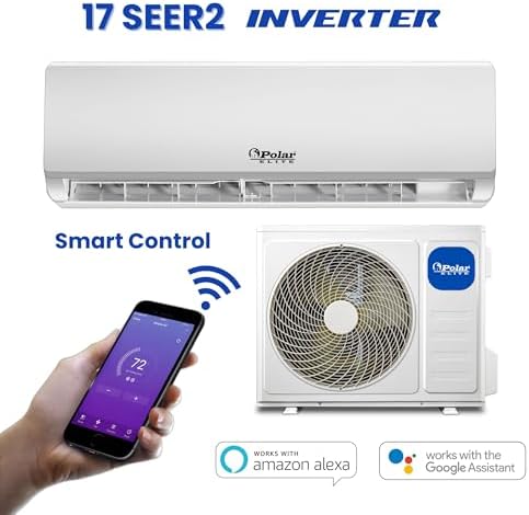 24,000 BTU 2-Ton Ductless Mini Split Air Conditioner with Heat Pump, 208/230-Volt, 17 SEER2 Inverter, with 16.4 ft. Lineset & Installation Kit, 2-Year Warranty