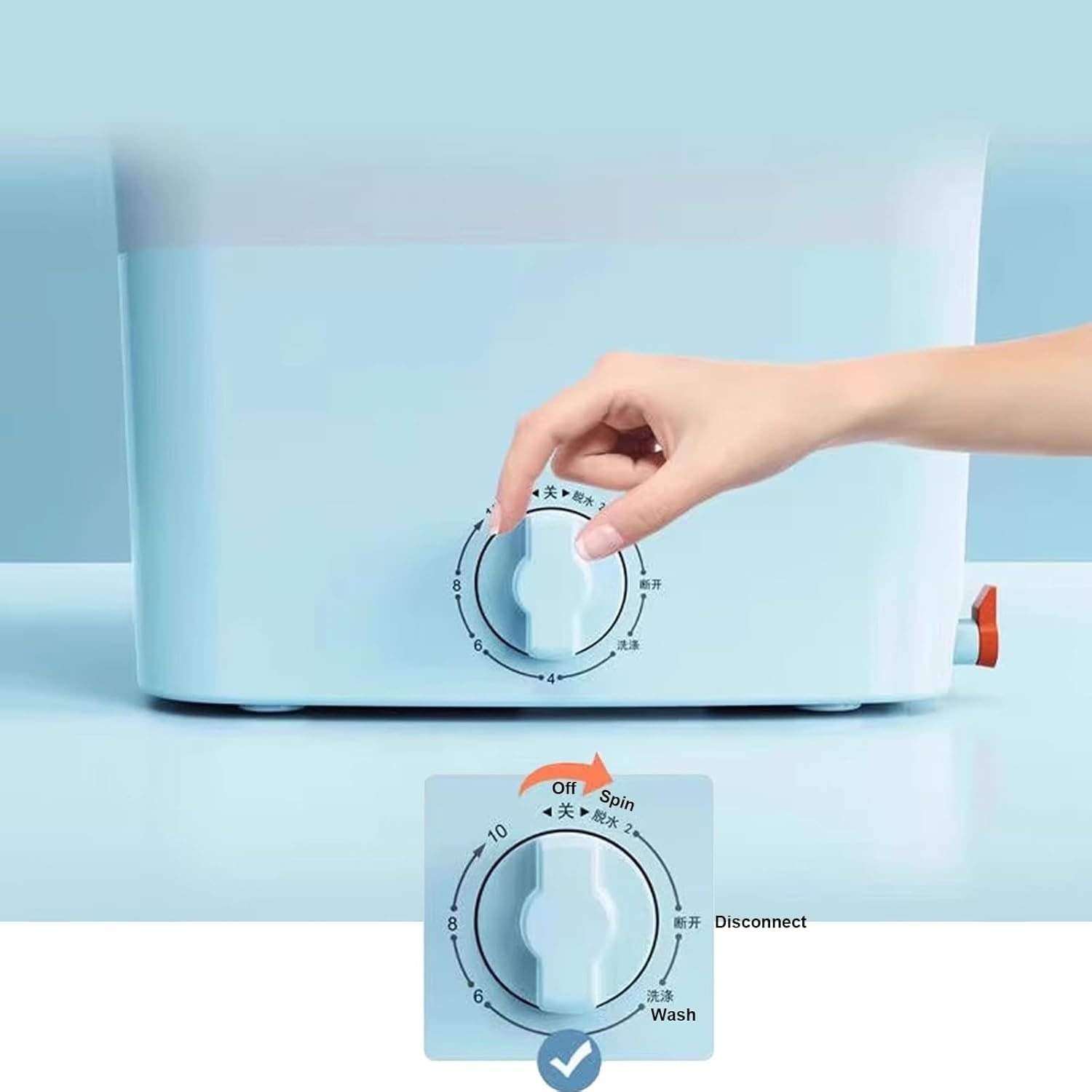 Portable Washing Machine 18L, Mini Washer, Small Foldable Washing Machine, Mini Laundry Machine, for Socks Baby Clothes and Small Items(Pink)