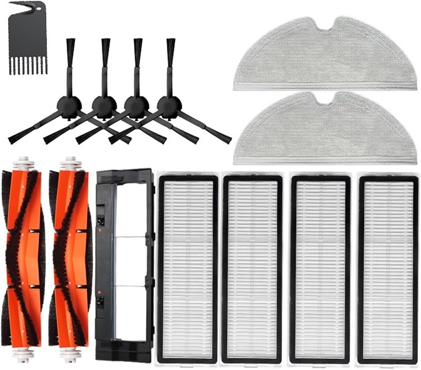 Compatible for XiaoMi，MI Robot Vacuum Mop 1T 2 Pro Plus，STYTJ02ZHM，Vacuum Cleaner Parts，Water Tank，Main Brush，Accessories (Color : 11)