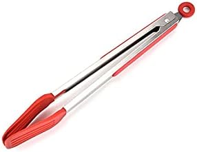 Bag Clips for Food Tongs,Stainless Steel Cooking with Silicone Tips including Spatula for BBQ Salad Grilling Serving