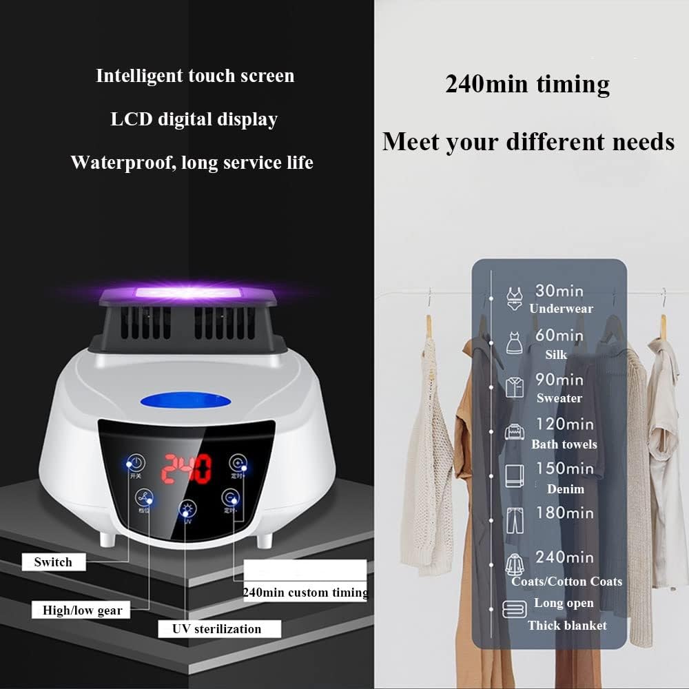 Portable Electric Clothes Dryer Airer,Apartment Clothes Dryer Machine,2300W Foldable Heater Laundry Drying Rack with Remote Control Adjustable Timer Low Noise for House Living Room The New