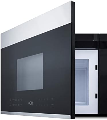 Summit MHOTR24SS 24 Over the Range Microwave with 1.34 cu. ft. Capacity Defrost Option Sensor Reheat Sensor Cook Kitchen Timer 13.5 Turntable in Stainless Steel